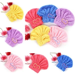 Shower Hair Microfibre Caps Women Hats Towel After Quick Dry Turban - Picture 1 of 13