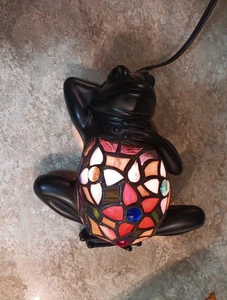 Quoizel Collectibles lamp stained glass frog Relaxing On Back - Picture 1 of 8