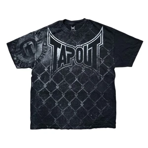 Tapout Hated to Heroes Chainlink Fence Grunge MMA T Shirt Mens XL - Picture 1 of 7