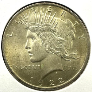 1922 PEACE DOLLAR AMERICAN LIBERTY COIN - Picture 1 of 2