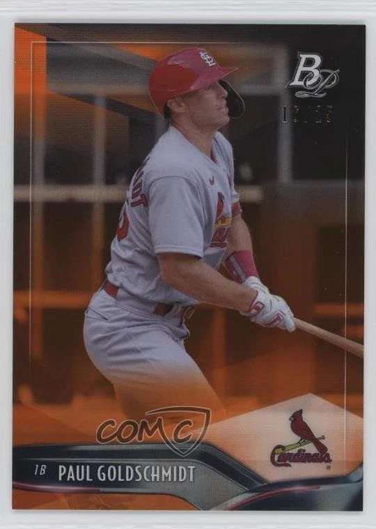 2021 Bowman Platinum Orange /25 Paul Goldschmidt #38 - Image 1 of 2