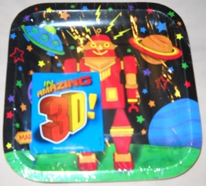 Party ¡®Bots 7" Dessert Plates 8 Pack - Picture 1 of 3