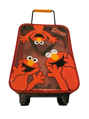 Sesame Street Elmo Rolling Luggage Retractable Handle Rollaway Carry On Suitcase - Image 1 of 4