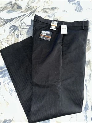 NUEVO CON ETIQUETAS Dockers Calce Ajustado Elástico Color Rápido Firma Negro Rayas Caqui 33x32 $58 Foto 1 de 4