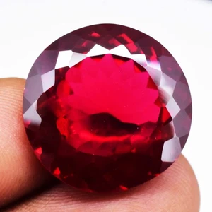 36.35 Ct Blood Red Mozambique Ruby Certified Gemstone, Lush Red Brilliance - Picture 1 of 4