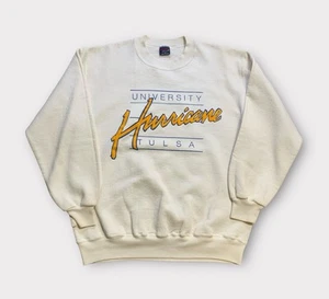 Vintage Tulsa University Crewneck Sweatshirt Erwachsene M/L Golden Hurricanes 90s - Bild 1 von 9