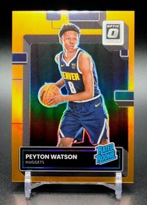 PEYTON WATSON RC #102/199 - 2022-23 Donruss Optic Orange Prizm Rookie NUGGETS