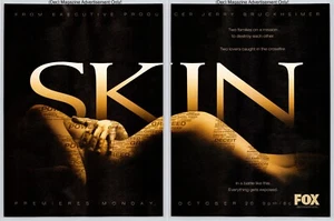 Anuncio impreso completo de 2 páginas Skin Fox serie de televisión dramática promoción 2003 - Imagen 1 de 4