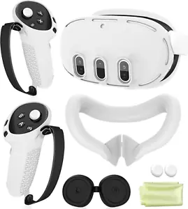 Silicone Cover Set Compatible with Meta Oculus/Quest 3, VR Accessories Protectiv - Picture 1 of 12