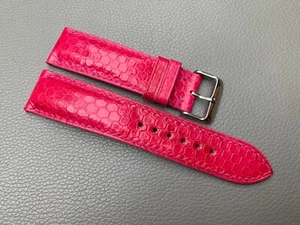 Size 16 18 19 20 21 22 23 24 26mm Genuine Python Skin Leather watch strap band - Picture 1 of 19