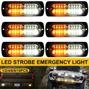 Luz estroboscópica de rejilla LED para camiones ámbar/blanco LED montaje en superficie luces intermitentes - Imagen 1 de 18