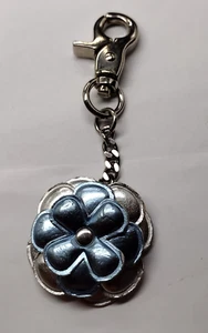Layered Shiny Flower Clip-On Keychain Charm - Picture 1 of 6