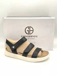 Giani Bernini Women's Felicitty Leather Ankle Strap Round Toe Flat Shoes Size 7M - Picture 1 of 7
