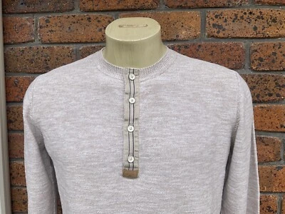 TOM TAILOR Mens Collarless Cotton Tee Shirt*** Sz: S-M - Image 1 of 4