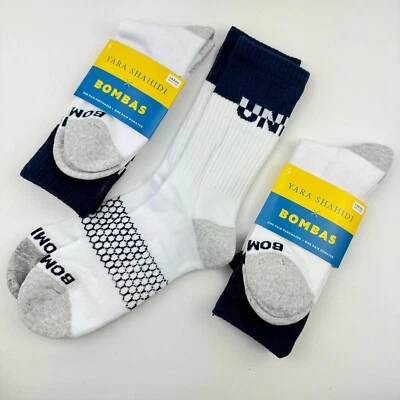 3 pares de calcetines de becerro Bombas x Yara Shahidi edición limitada blancos azul marino talla grande Foto 1 de 4