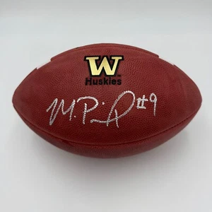 MICHAEL PENIX JR SIGNED WASHINGTON HUSKIES FULL SIZE WILSON GAME FOOTBALL - BAS - Picture 1 of 3