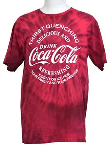 Camiseta Coca-Cola Tie-Dye Coca-Cola Gráfica Camiseta Roja Algodón Nueva con Etiquetas - Imagen 1 de 1
