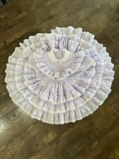 Vintage by LILO Cali USA Full Circle Ruffle Pageant Lace Purple Lilac 3t-4t