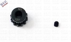 M1 12t 12 Tooth Hard Anodized Motor Pinion Gear with Set Screw 5mm Shaft - Picture 1 of 1