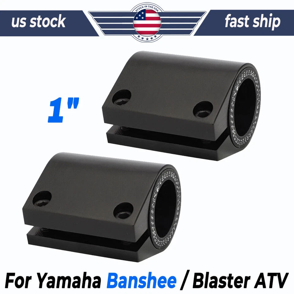 2 BILLET ALUMINUM 1" Exhaust Clamps Connectors For Yamaha Banshee 350 1987-2006 Foto 1 de 4