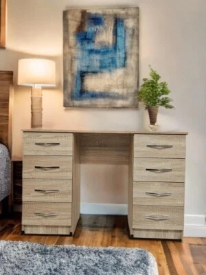 Assembled 8 Drawers Wooden Bedroom Dressing Table Computer Desk Bedroom Storage - image 1 of 2