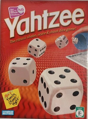Yahtzee Hasbro Parker Bros Dice Game 2005, New Factory Sealed Box, Made In USA - Image 1 of 3