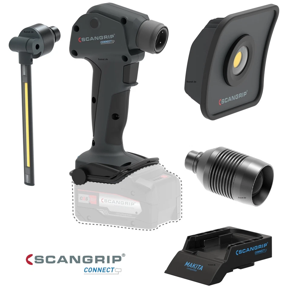 Scangrip Akku-Arbeitsleuchte MULTILIGHT BODY CONNECT ohne Akkus - 03.5696C
