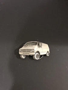  VINTAGE 1978 CUT-OUT **DELIVERY VAN** PEWTER BERGAMOT BELT BUCKLE - Picture 1 of 4