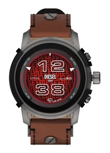 Reloj inteligente diesel hombre con pulsera de cuero marrón DZT2043 - Imagen 1 de 1