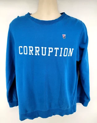 Undefeated UNDFTD Sweatshirt Size L Corruption 5 Strike Logo Blue Crewneck USA - Image 1 of 4