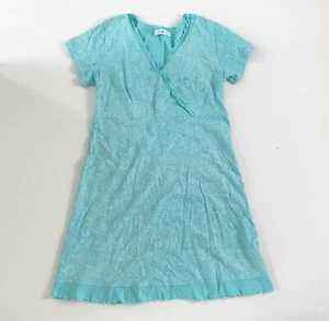 Fresh Produce Dress Size M Teal Blue Floral Sundress Ruffle Trim USA - Picture 1 of 2
