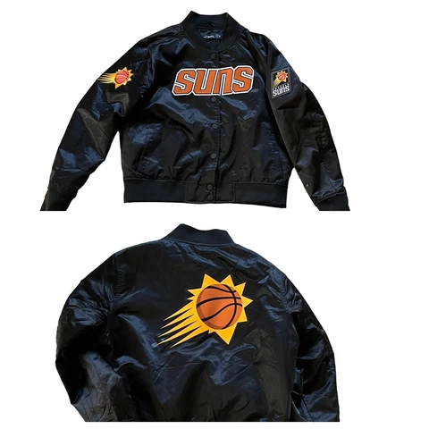 NWT PRO STANDARD PHOENIX SUNS NBA SATIN JACKET BOMBER Cover