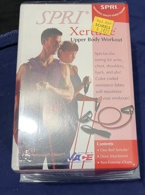 Banda de Resistencia SPRI Xertube-Rojo (Medio)-Cuerpo Superior con Accesorio de Puerta y 2 Gráficos Foto 1 de 2