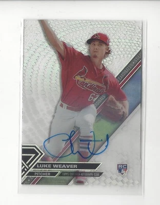 Кардиналы 2017 Topps High Tek дебютант Люк Уивер АВТОГРАФ - Изображение 1 из 2