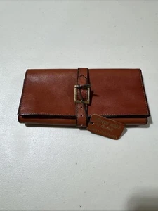 New BOSCA Leather Fold Over Wallet Key & Card Holder Gallery Of Cards - Picture 1 of 8