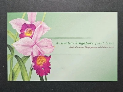 Australia-Singapore Joint Issue Mini-Sheet Stamp Set. 1998 Orchid Flowers. MNH - Image 1 of 4