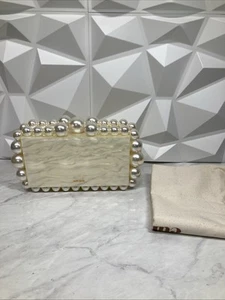 Kultige Gaia Damen Elfenbein Acryl Eos Perlen Handtasche Box Clutch Handtasche... - Bild 1 von 5
