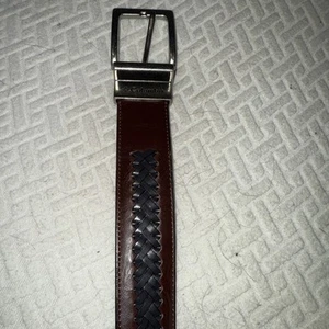Columbia Wendegürtel geflochten braun & schwarz umgekehrter Ledergürtel Herren Größe 46-48 - Bild 1 von 11