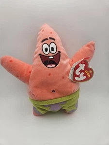 "Pantalones cuadrados Ty Bob Esponja Patrick Star Gorro Juguete Suave 6"" y Etiqueta 2006 Viacom" - Imagen 1 de 9