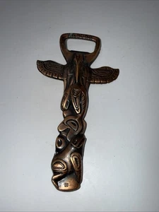 Boma Totem Pole Bottle Opener Canada Souvenir 4 3/4 Inches Made in Canada  - Picture 1 of 3