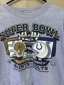 Reebok Super Bowl XLIV Colt Vs Saints Shirt Peyton Manning Drew Brees XL Florida - Picture 1 of 3