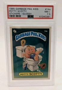 Garbage Pail Kids Series 1 POTTY SCOTTY 14a Glossy Card PSA 7.5 NM+ 1985 Topps - Picture 1 of 2