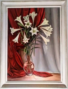 Painting, Oil on Canvas, Huile sur toile, Nature Morte, Symbolisme. - Picture 1 of 6