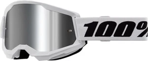 100% Adult's Strata 2 Goggles Motocross & Mountain Biking Silver Mirrored Lens - Picture 1 of 1