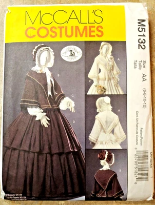 McCall's Costumes M5132 Misses' Civil War Costume Sizes 6 - 8 - 10 - 12  NEW UC - Image 1 of 4