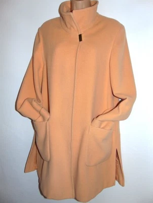 Abrigo Horst Basler Elegante Línea A Columpio Melocotón Mandarina Lana-Mezcla Angora, 10/12 Foto 1 de 4
