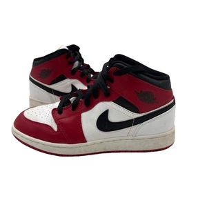 Kinder Nike Air Jordan 1 Mid Chicago GS 6Y Rot Weiß Turnschuhe 554725-173 - Bild 1 von 13
