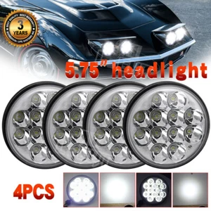 4PCS 5.75" LED Headlights 6000K Hi/Lo Beam Projector For Chevy Corvette C3 68-82 - Picture 1 of 15