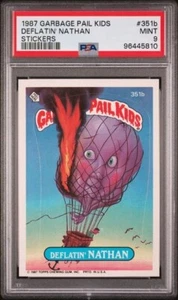 1987 GARBAGE PAIL KIDS STICKERS #351b DEFLATIN' NATHAN STICKERS PSA - Picture 1 of 2