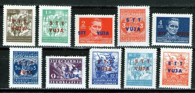 Estampillas Yu Yugoslavia Trieste zona B - 1949 sobreimpresas STT VUJA MNH Foto 1 de 1